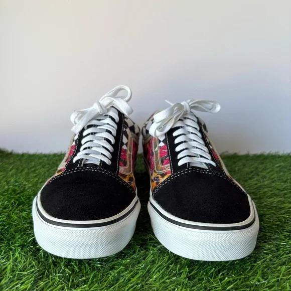 Vans Old Skool Leopard Print, Checked, and Rose True White-Size: 9(M) 10.5(W) - Picture 2 of 11